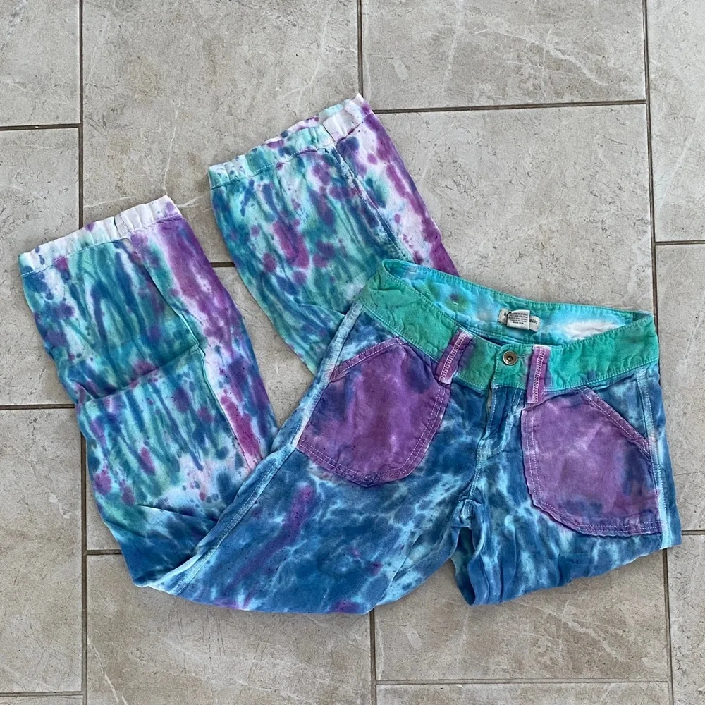 Banana Republic 100% Linen Tie Dye Pants